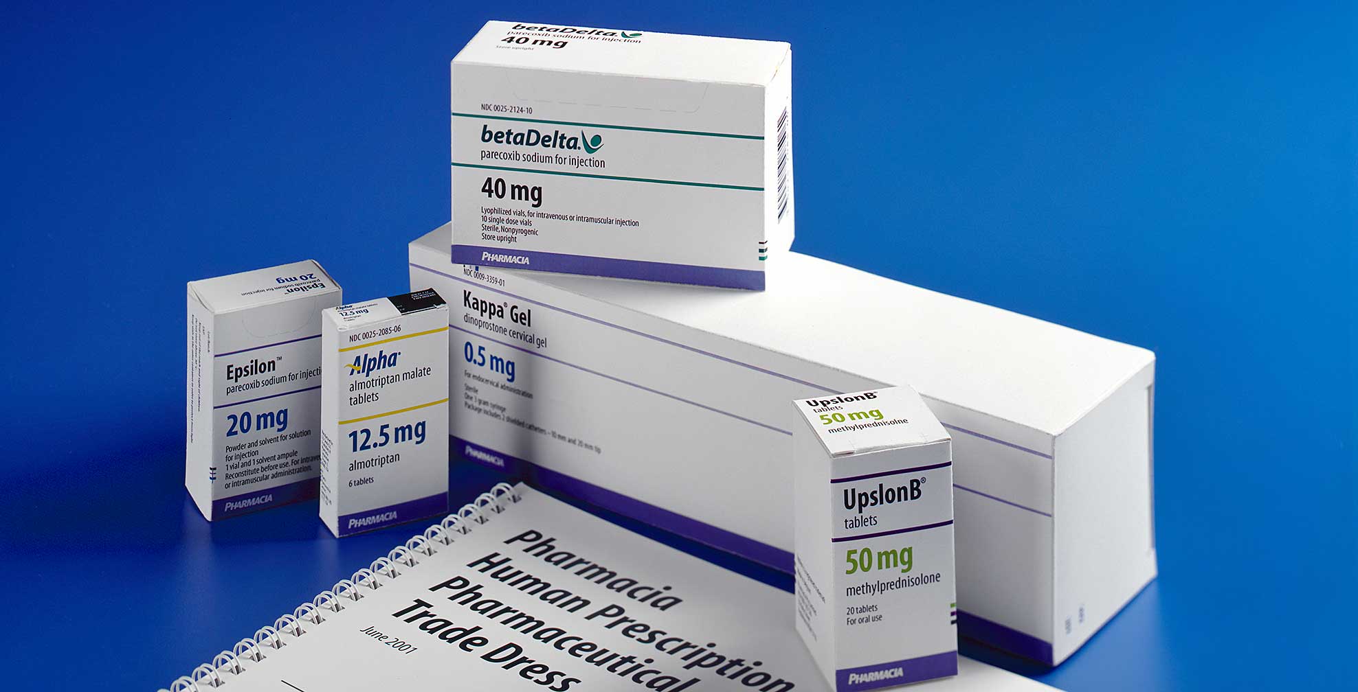 pharmacia_trade-dress-packaging.jpg Art Direction by: Bart Crosby, Crosby Associates